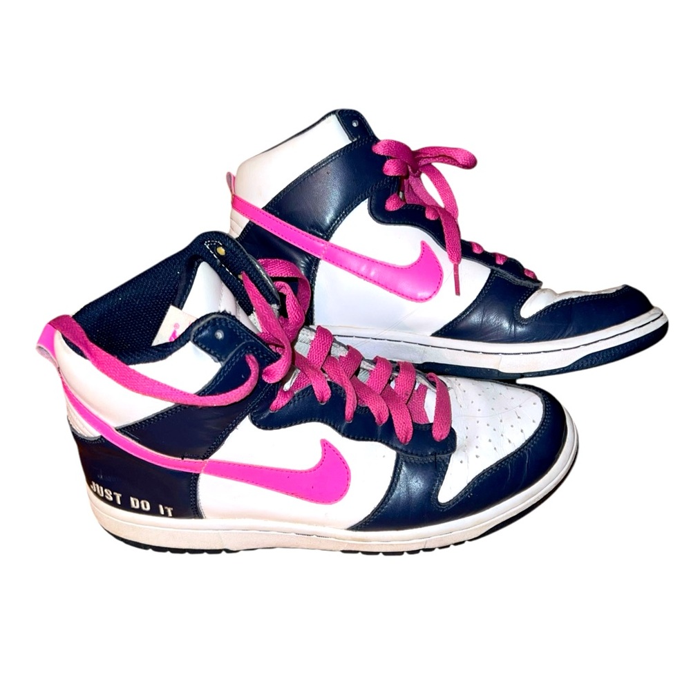 Nike SB dunks high top dark obsidian shy pink womens sneakers size 9